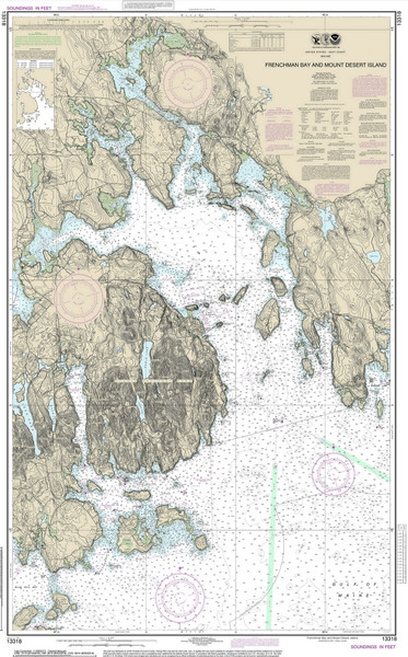 Frenchmans Bay and Eastern Part of Mount Desert Harbor 2014 - Old Map Nautical Chart AC Harbors 4 306 - Maine