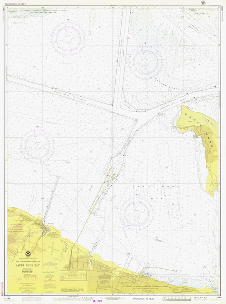 Sandy Hook Bay 1976 - Old Map Nautical Chart AC Harbors 12330 - New Jersey