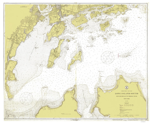 New Rochelle to Throgs Neck 1917 A - Old Map Nautical Chart AC Harbors 272 - New York