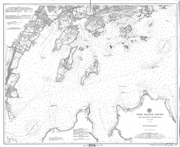 New Rochelle to Throgs Neck 1896 - Old Map Nautical Chart AC Harbors 272 - New York