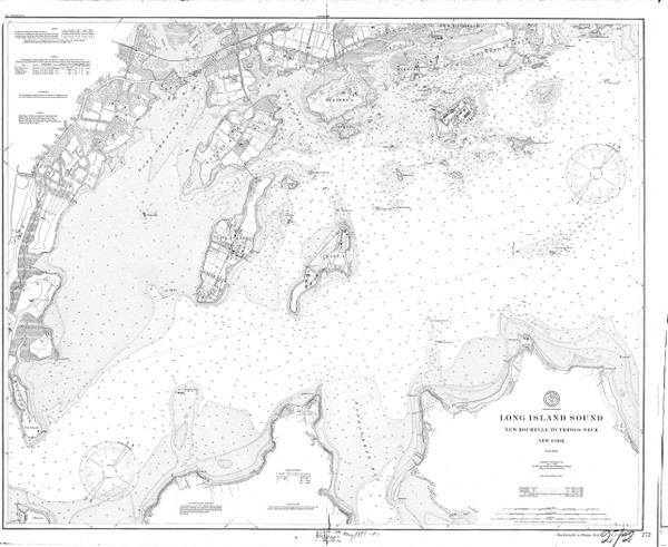 New Rochelle to Throgs Neck 1899 A - Old Map Nautical Chart AC Harbors 272 - New York