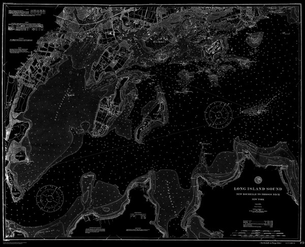 New Rochelle to Throgs Neck 1899 B - Old Map Nautical Chart AC Harbors 272 - New York New Rochelle to Throgs Neck 1899 B - Old Map Nautical Chart AC Harbors 272 - New York