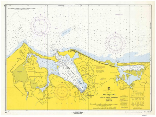 Port Jefferson 1969 - Old Map Nautical Chart AC Harbors 361 - New York