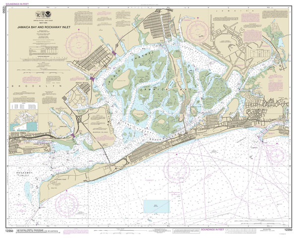 Jamaica Bay and Rockaway Inlet 2014 - Old Map Nautical Chart AC Harbors 12350 - New York