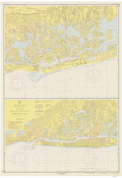 Hempstead Bay 1950 - Old Map Nautical Chart AC Harbors 579 - New York