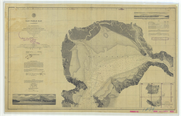 San Pablo Bay 1879 - Old Map Nautical Chart PC Harbors 623 - California