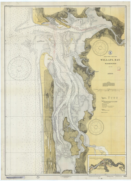 Willapa Bay 1928 Pacific Coast Harbor Chart 6185 Washington Willapa Bay 1928 Pacific Coast Harbor Chart 6185 Washington