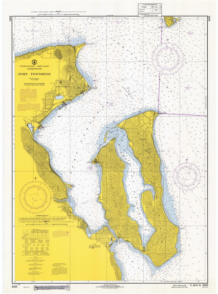 Port Townsend 1968 - Old Map Nautical Chart PC Harbors 6405 - Washington