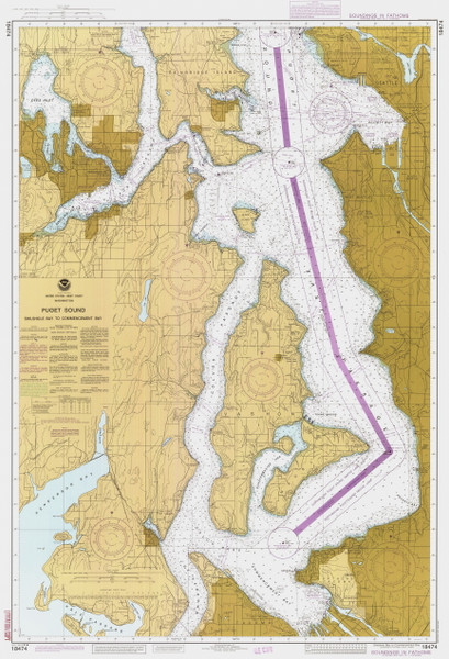 Shilshole Bay to Commencement Bay 1984 - Old Map Nautical Chart PC Harbors 18474 - Washington