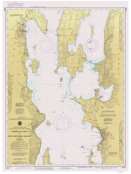 Lake Champlain, Sheet 2 - 1983 Nautical Chart