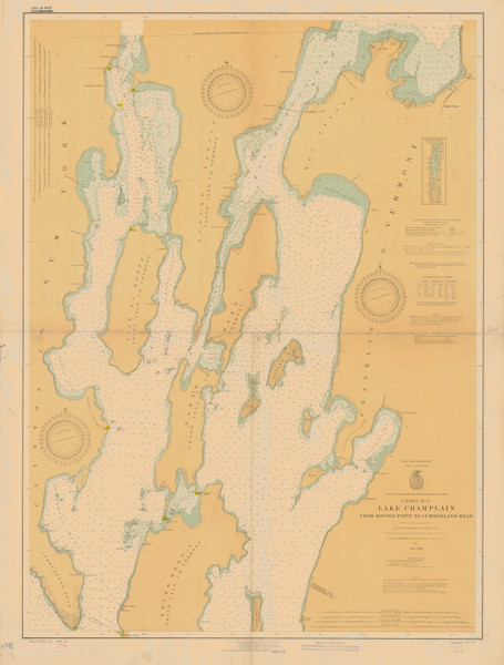 Lake Champlain, Sheet 1 - 1924 Nautical Chart