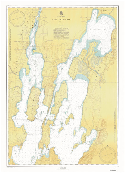 Lake Champlain, Sheet 1 - 1947 Nautical Chart