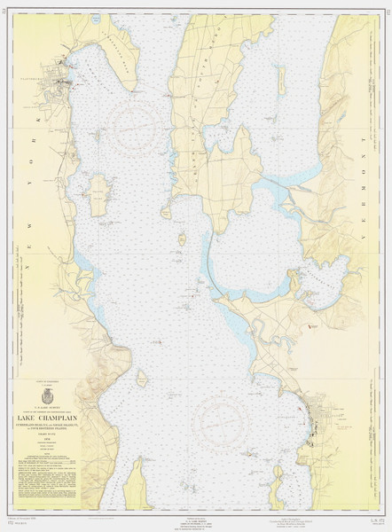 Lake Champlain, Sheet 2 - 1956 Nautical Chart Lake Champlain, Sheet 2 - 1956 Nautical Chart