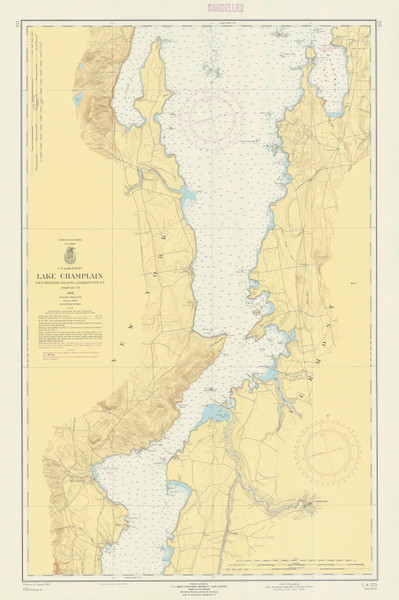 Lake Champlain, Sheet 3 - 1962 Nautical Chart