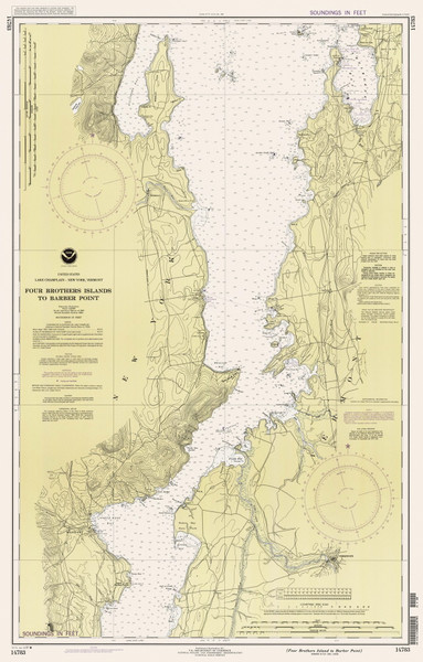Lake Champlain, Sheet 3 - 1991 Nautical Chart