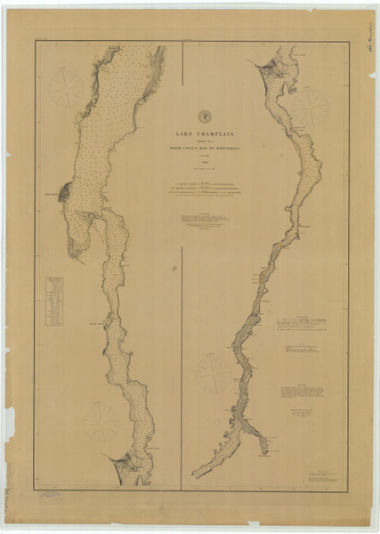 Lake Champlain, Sheet 4 - 1883 Nautical Chart