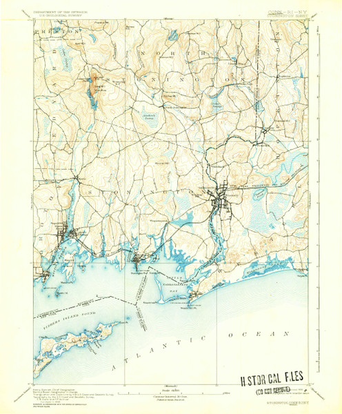 Stonington, Connecticut 1893 (1935) USGS Old Topo Map 15x15 Quad Stonington, Connecticut 1893 (1935) USGS Old Topo Map 15x15 Quad