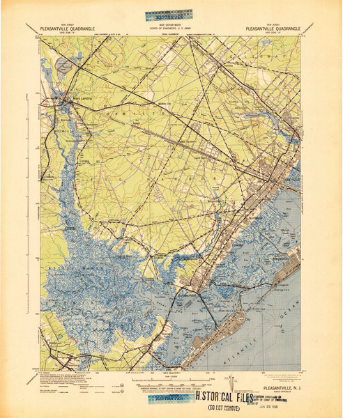 Pleasantville, New Jersey 1942 (1942a) USGS Old Topo Map 15x15 Quad Pleasantville, New Jersey 1942 (1942a) USGS Old Topo Map 15x15 Quad