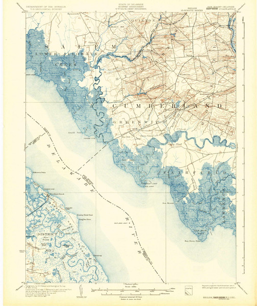 Shiloh, New Jersey 1931 (1831) USGS Old Topo Map 15x15 Quad