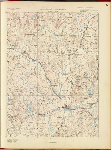 Groton, MA 1890 USGS Old Topo Map 15x15 Quad RSY Groton, MA 1890 USGS Old Topo Map 15x15 Quad RSY