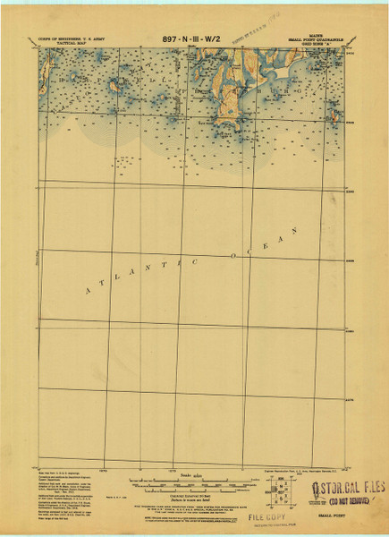 Small Point, Maine 1919 (1919) USGS Old Topo Map 15x15 Quad