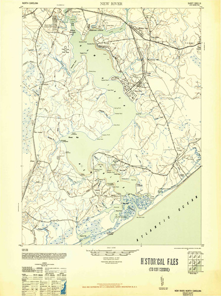 New River, North Carolina 1948 (1948b) USGS Old Topo Map 15x15 Quad New River, North Carolina 1948 (1948b) USGS Old Topo Map 15x15 Quad