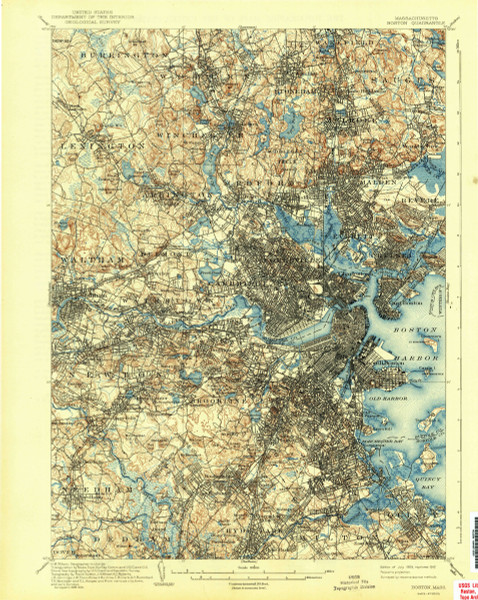 Boston, Massachusetts 1903 (1942) USGS Old Topo Map 15x15 Quad Boston, Massachusetts 1903 (1942) USGS Old Topo Map 15x15 Quad