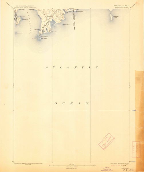 Sakonett, Rhode Island 1893 (1913) USGS Old Topo Map 15x15 Quad Sakonett, Rhode Island 1893 (1913) USGS Old Topo Map 15x15 Quad