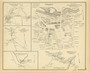Center Part of Claremont P.O., Plainfield P.O., East Plainfield P.O., Quaker City P.O., New Hampshire 1892 Old Town Map Reprint - Hurd State Atlas Sullivan