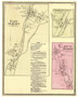 East Dorset, North Dorset, and South Dorset Villages, Vermont 1869 Old Town Map Reprint - Bennington Co.