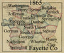 Towns on Source Map - Fayette Co., Pennsylvania 1865 - NOT FOR SALE - Fayette Co.