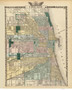 Chicago 1876 Warner Beers - Old Map Reprint -  Illinois Cities