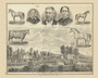 Residence, Stock & Portraits of Thomas N. McElwain, Jane McElwain & Sarah A. McElwain - Ohio 1875 Old Town Map Custom Reprint - Fayette Co. Atlas 27