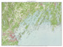 Casco Bay and Portland 1957 - Custom USGS Old Topo Map - Maine