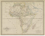 1839 Map of Africa by Brue