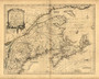 Nova Scotia and Cape Britain, 1755 - Old Map Reprint - USA Jefferys 1768 Atlas 15