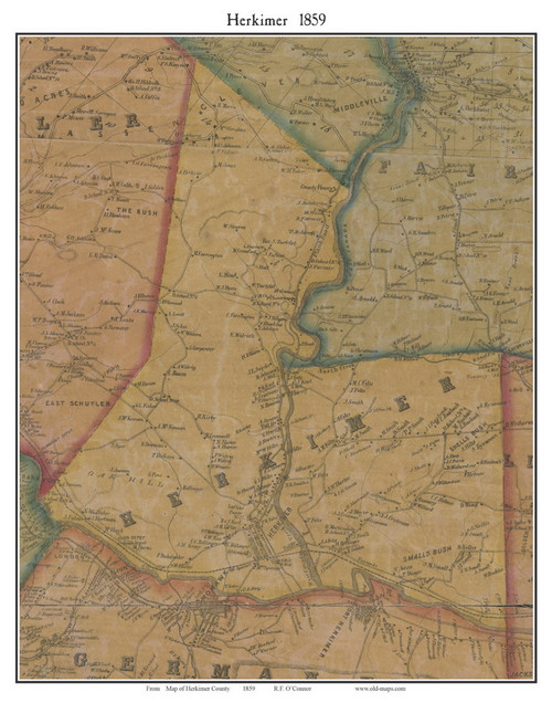 Herkimer New York 1859 Old Town Map Custom Print Herkimer Co OLD MAPS Herkimer 1859 Web 