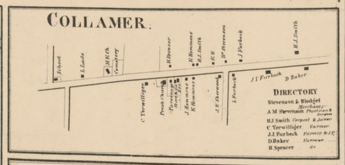 Collamer, New York 1859 Old Town Map Custom Print - Onondaga Co. - OLD MAPS