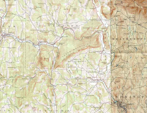Baltimore VT 1929 USGS Old Topo Map - Town Composite Windsor Co. - OLD MAPS