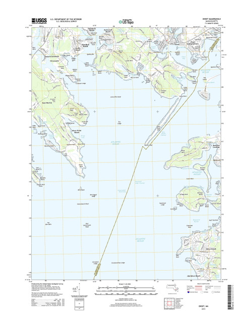 Onset, Massachusetts 2015 () USGS Old Topo Map Reprint 7x7 MA Quad ...