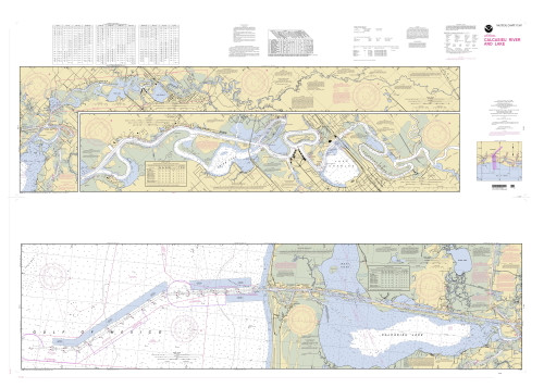 Calcasieu River and Lake 2005 - Old Map Nautical Chart AC Harbors 11347 ...