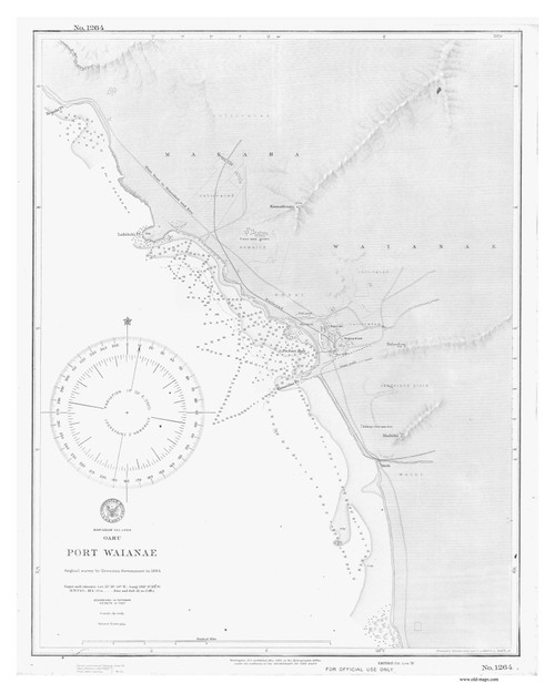 Port Waianae 1920 Hawaii Harbor Chart 1264 6 Oahu OLD MAPS
