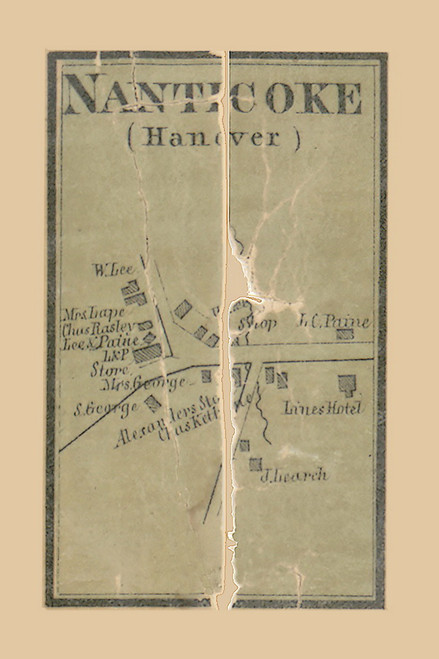 Nanticoke, Hanover Township, Pennsylvania 1864 Old Town Map Custom ...