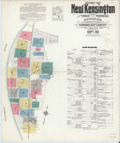 New Kensington 1911 Fire Insurance Index Old Map New Kensington 07865 004 1911 0001 Web 