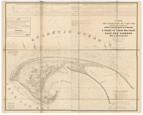 Extremity of Cape Cod - Provincetown, Truro, Cape Cod Harbour, 1843 ...