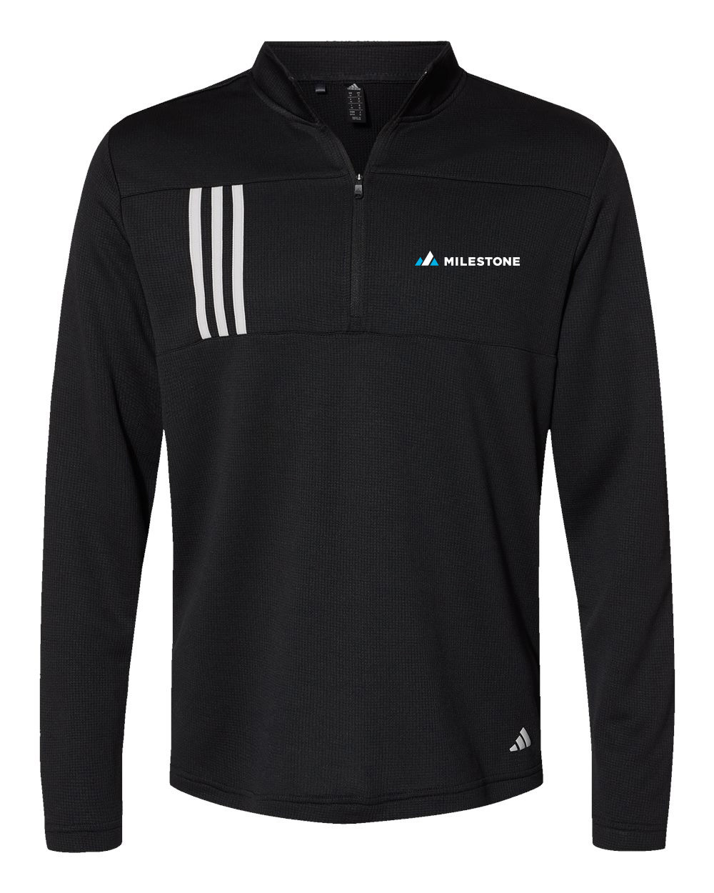 Adidas - 3-Stripes Double Knit Quarter-Zip Pullover