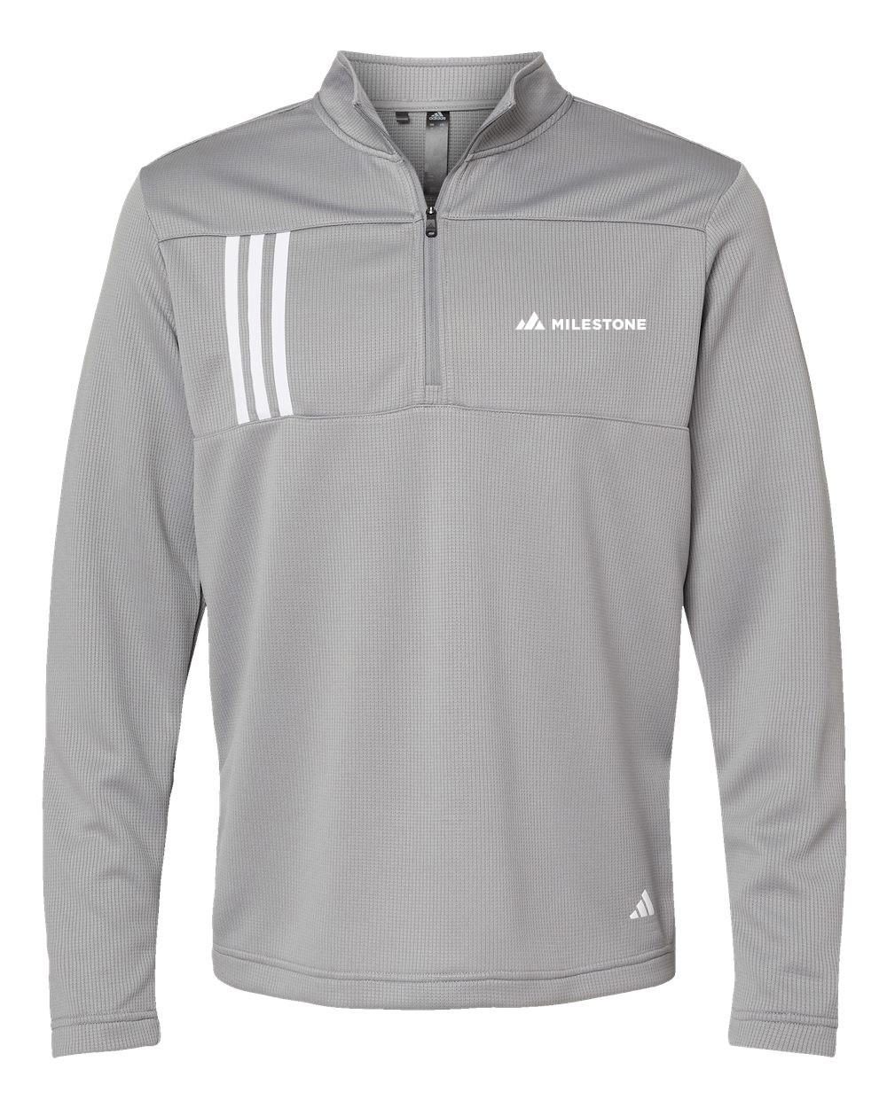 Adidas - 3-Stripes Double Knit Quarter-Zip Pullover