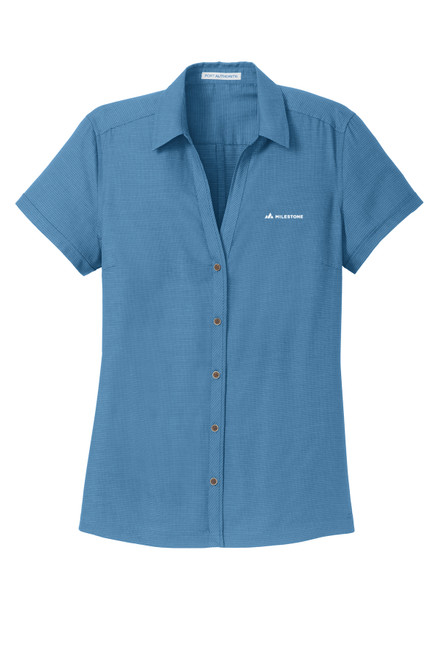 Port Authority Ladies Textured Camp Shirt