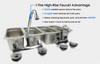 4 Compartment Concession Sink Portable 4 Traps Hand Washing Food Truck Trailer