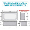 Stainless Steel Concession Sinks - 4 Compartment Portable Sink with Hot Water & Cold Water - Portable Concession Sink for Food Trucks, Concession Stands or Commercial Use (Sink with Casters)